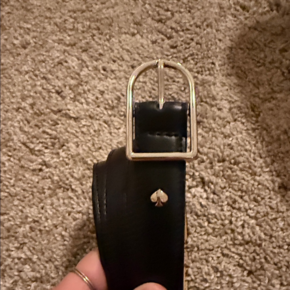 Kate Spade Black Belt with Gold Buckle